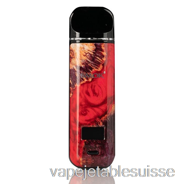 Vape Suisse Smok Novo X 25w Pod System Bois Stabilisateur Rouge